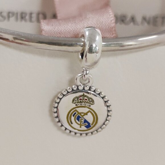 Pandora Real Madrid CF / Madrid Soccer Futbol Dangle Charm S925 Silver with box - Picture 5 of 6